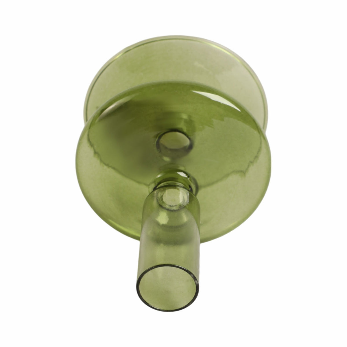 5" Vintage Glass Taper Candle Holder, Olive Candle Holders| Sagebrook Home