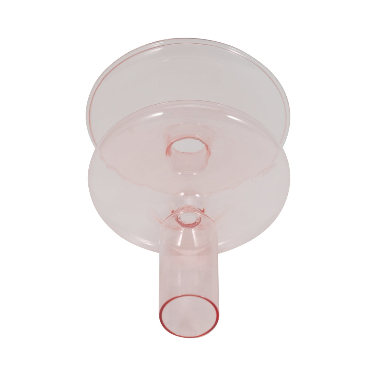 5" Vintage Glass Taper Candle Holder, Pink Candle Holders| Sagebrook Home
