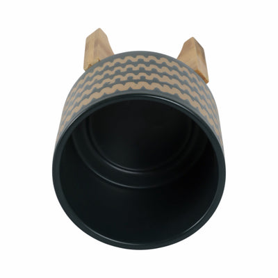 5" Zig - zag Planter W/ Stand, Teal - Al Rugaib Furniture