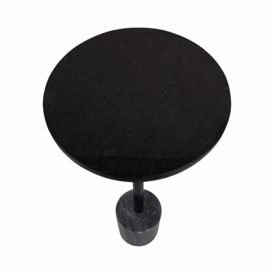 طاولة مشروبات من الرخام الأسود مع الذهب