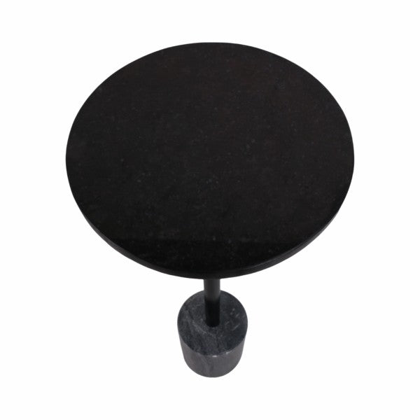 طاولة مشروبات من الرخام الأسود مع الذهب