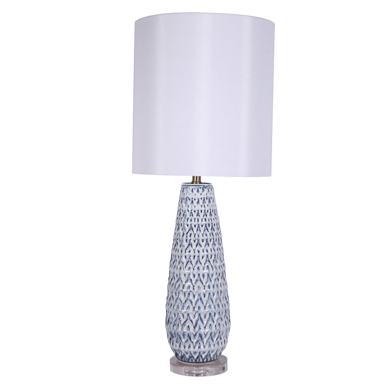 Ceramic Urn Table Lamp, White