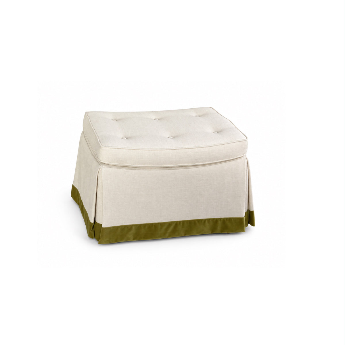 Alpine Retreat White Ottoman