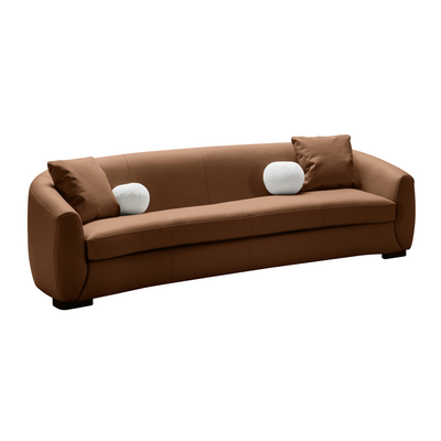 Boucle Leather 4 Seater Sofa (280cm)