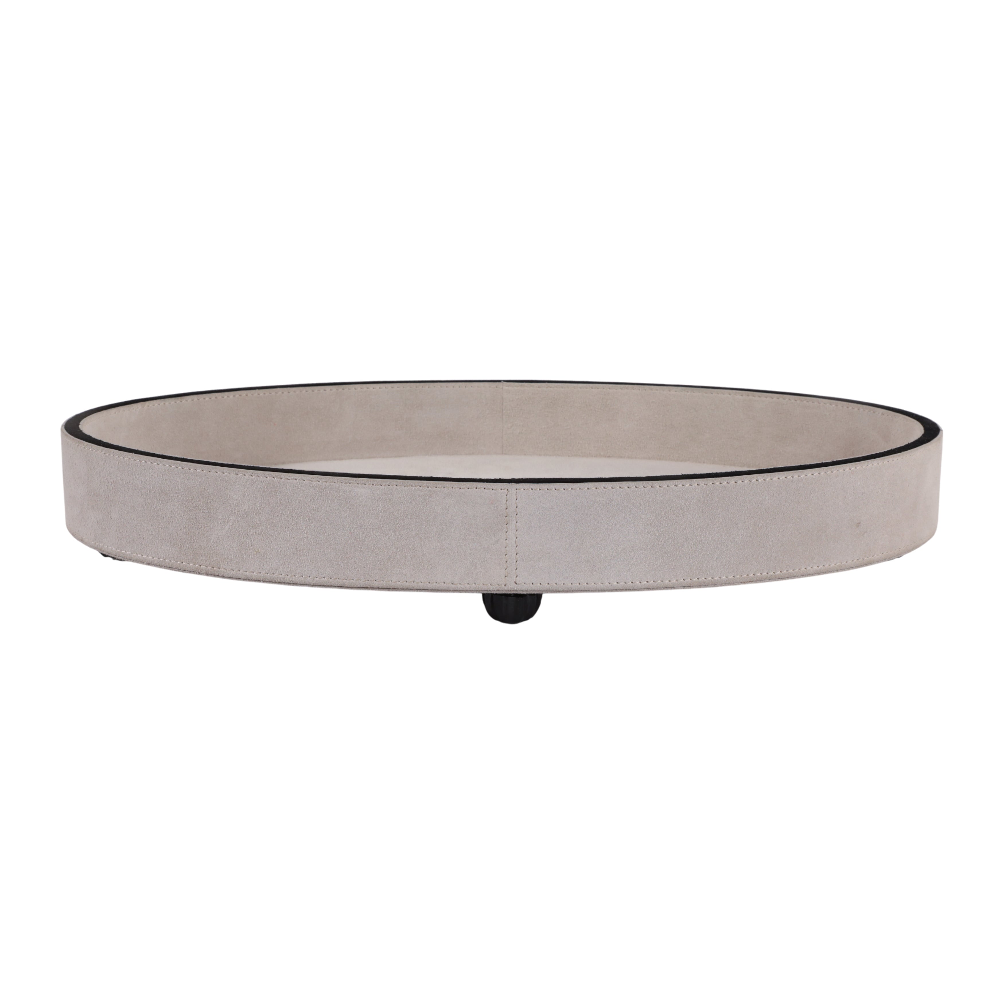 17" GRATIOT CREAM SUEDE TRAY