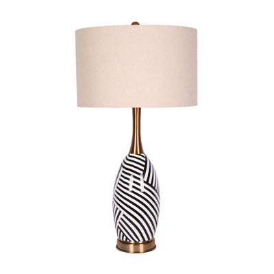 مصباح طاولة سيراميك بارتفاع 28 إنش