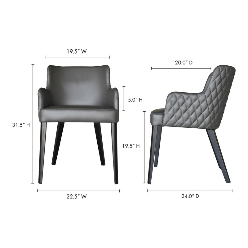 Zayden Dining Chair Dark Grey