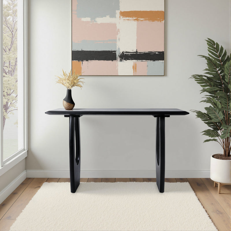 51x32 Modern Mid - century Console Table, Blk 2bxs - Al Rugaib Furniture