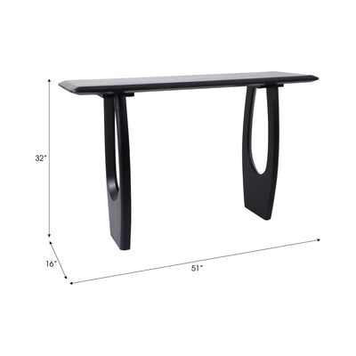 51x32 Modern Mid - century Console Table, Blk 2bxs - Al Rugaib Furniture