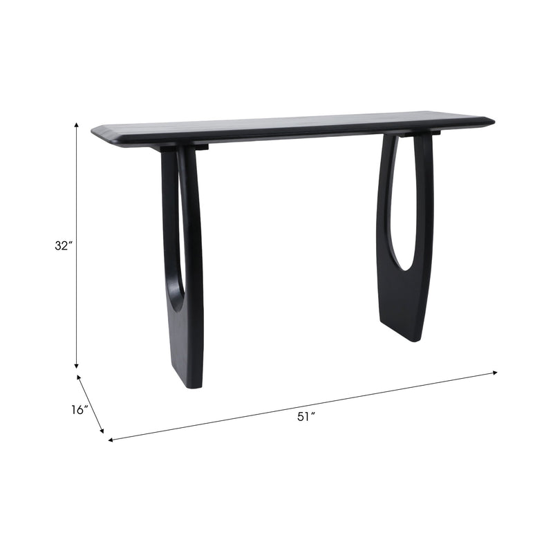51x32 Modern Mid - century Console Table, Blk 2bxs - Al Rugaib Furniture