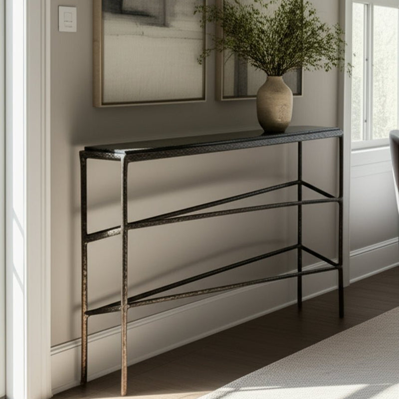 52" Bowman Glass Top Console Table - Al Rugaib Furniture