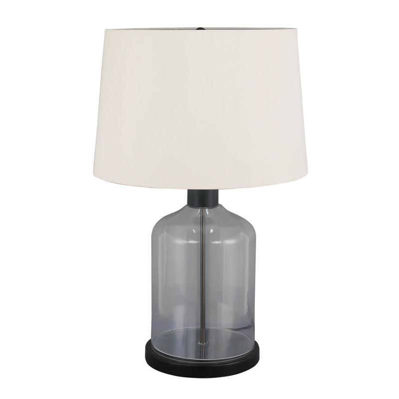 GLASS 27" APOTHECARY TABLE LAMP, CLEAR