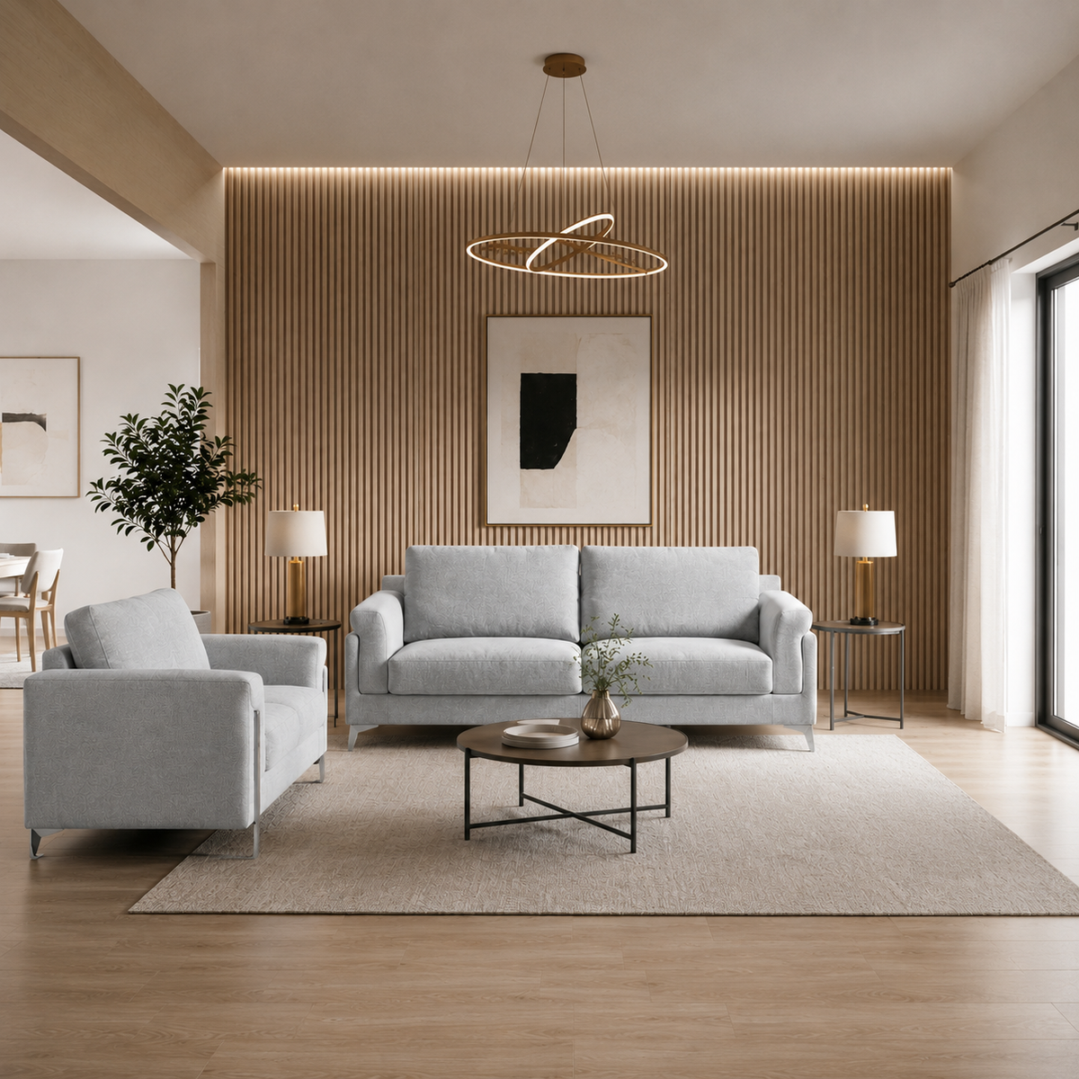 Miami Sky Blue Living Room Set