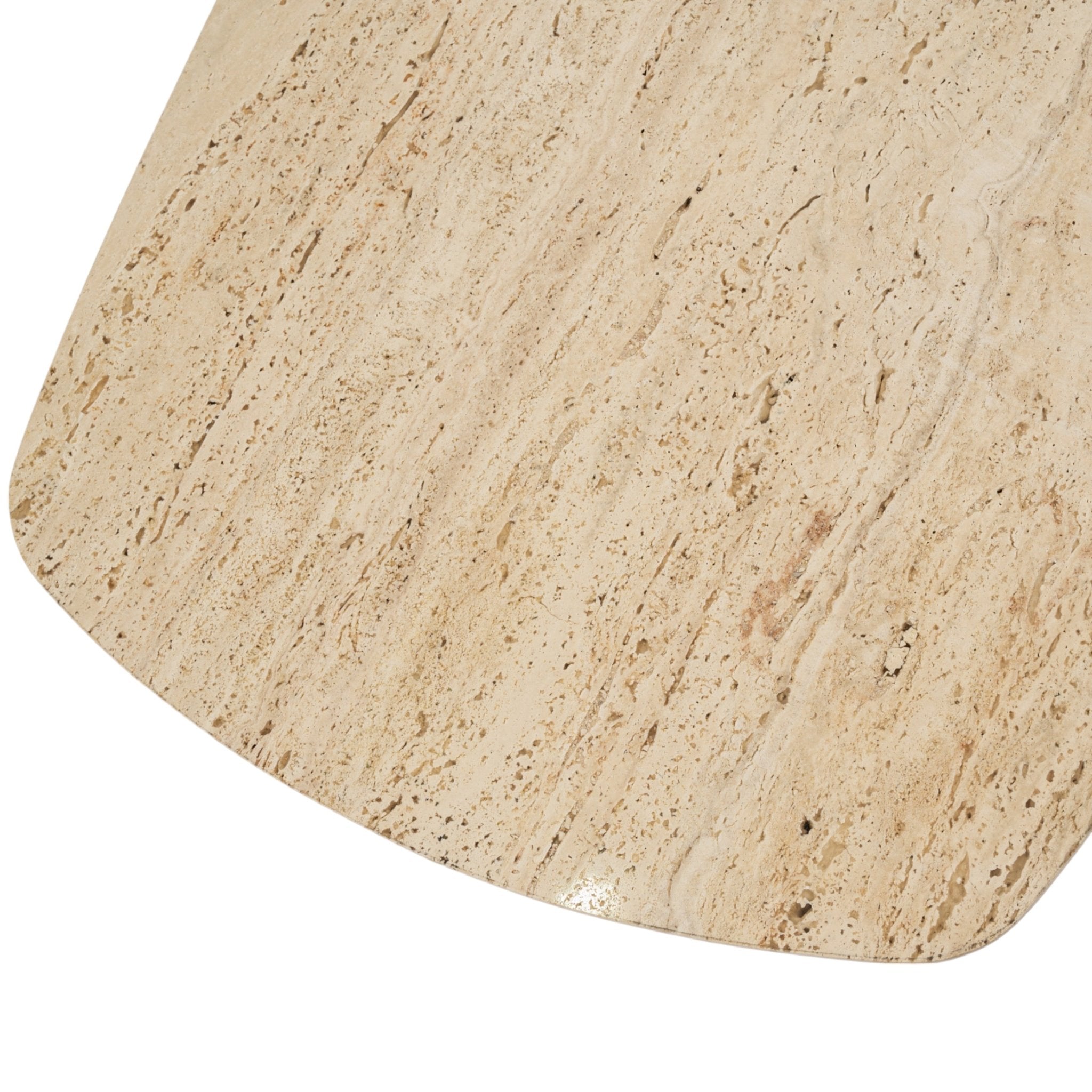 52"catalina Travertine&fluted Wood Coffee Table/kd Coffee Tables| Sagebrook Home