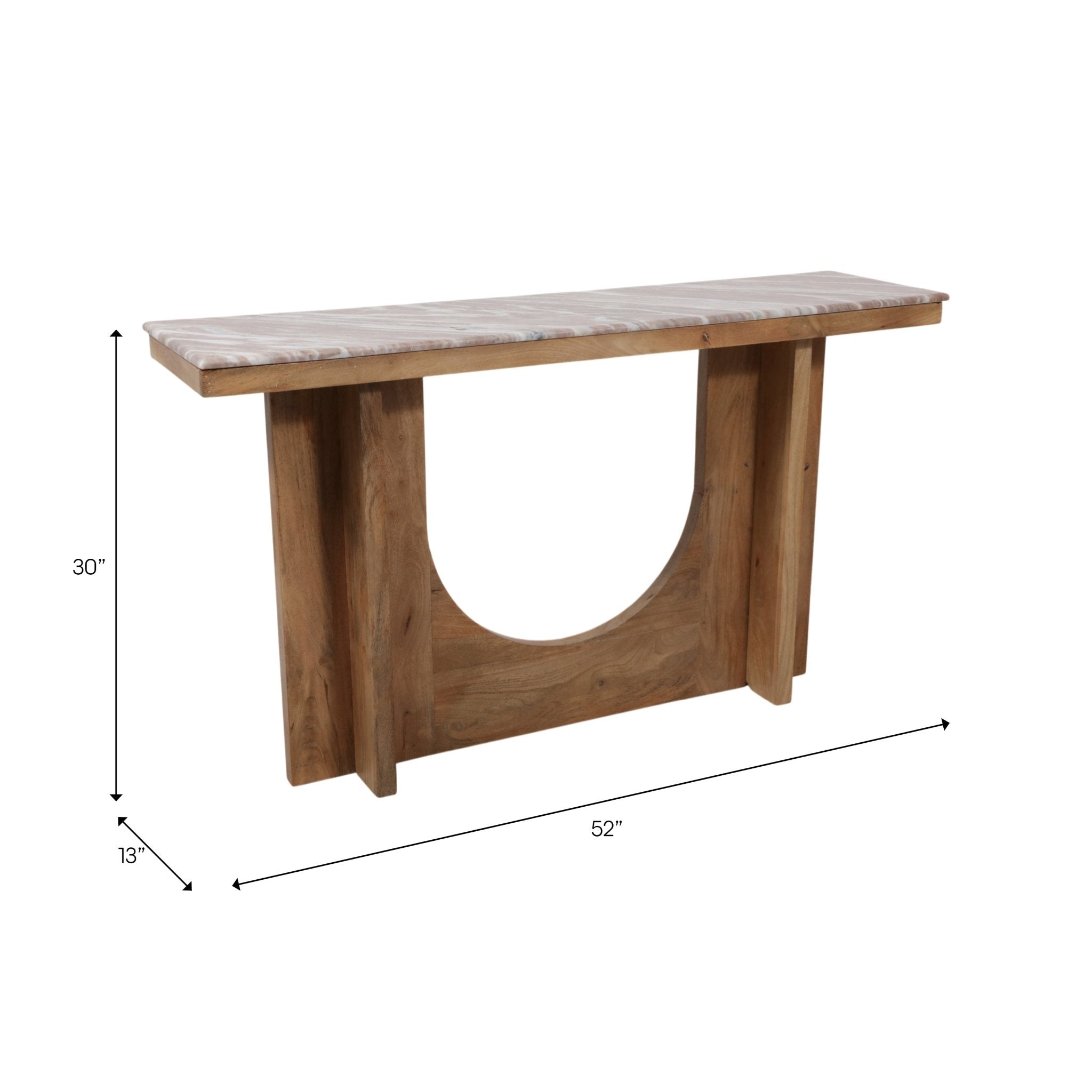 52x30" Arch Opening Console Table, Tan/brown Consoles & Sideboards| Sagebrook Home