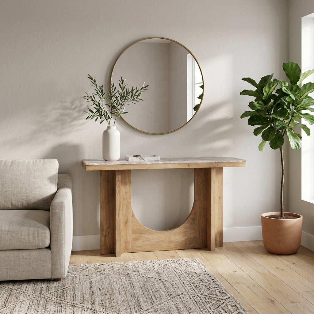52x30" Arch Opening Console Table, Tan/brown Consoles & Sideboards| Sagebrook Home