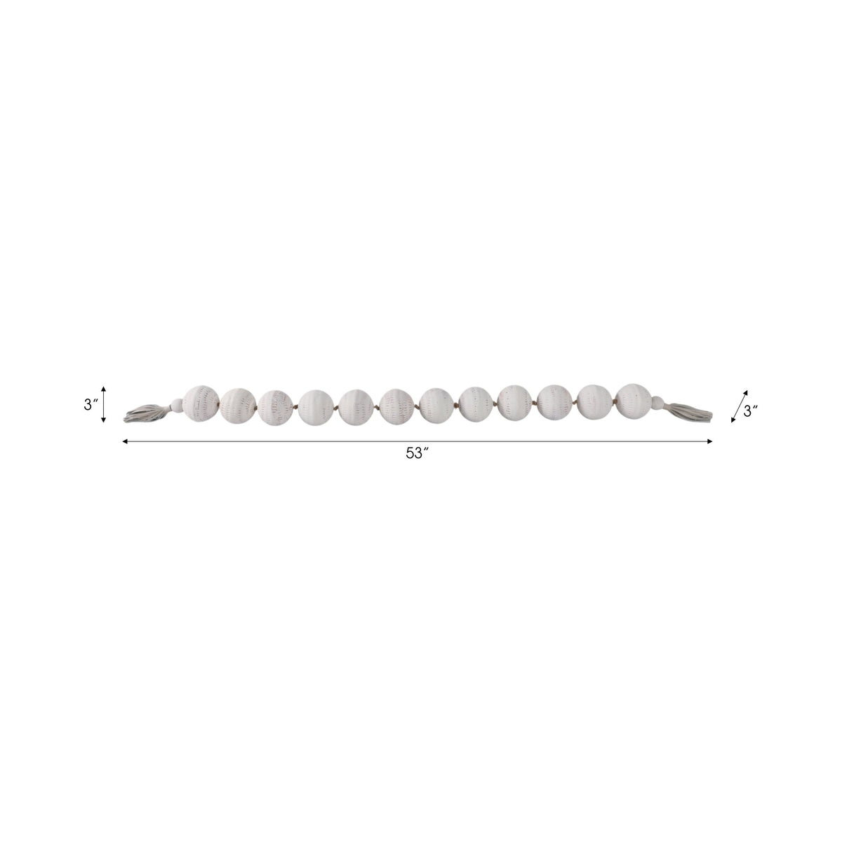 53" Callum Eco-mix Garland With Leather Tassels Table Decors| Sagebrook Home