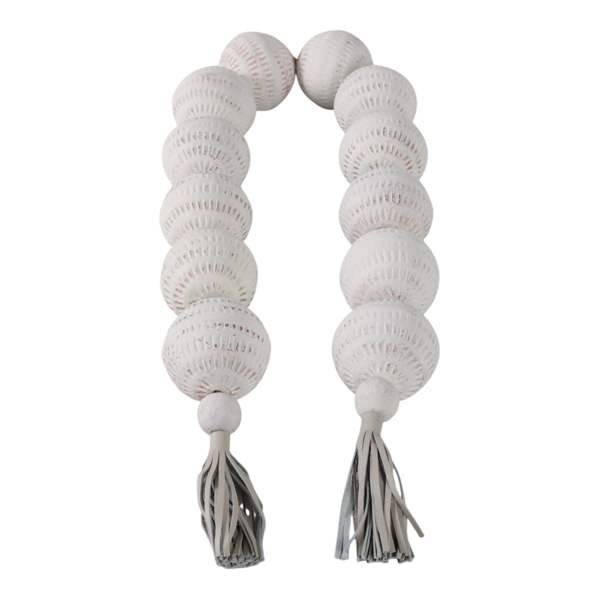 53" Callum Eco-mix Garland With Leather Tassels Table Decors| Sagebrook Home