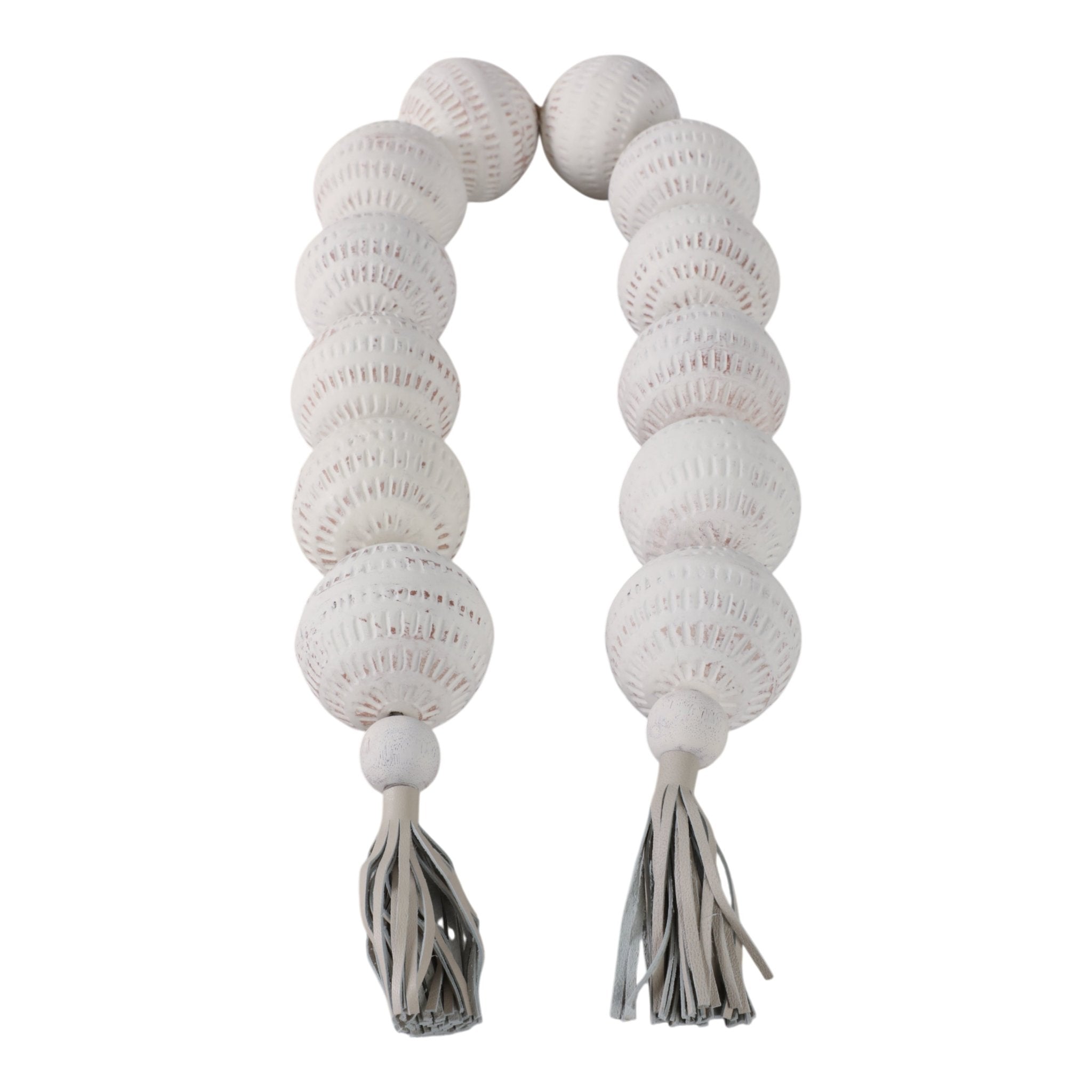 53" Callum Eco-mix Garland With Leather Tassels Table Decors| Sagebrook Home