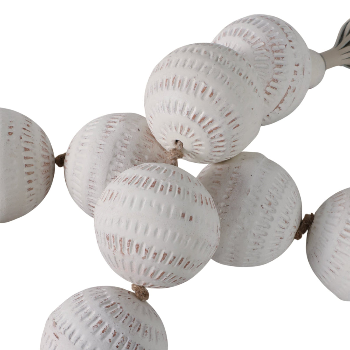 53" Callum Eco-mix Garland With Leather Tassels Table Decors| Sagebrook Home