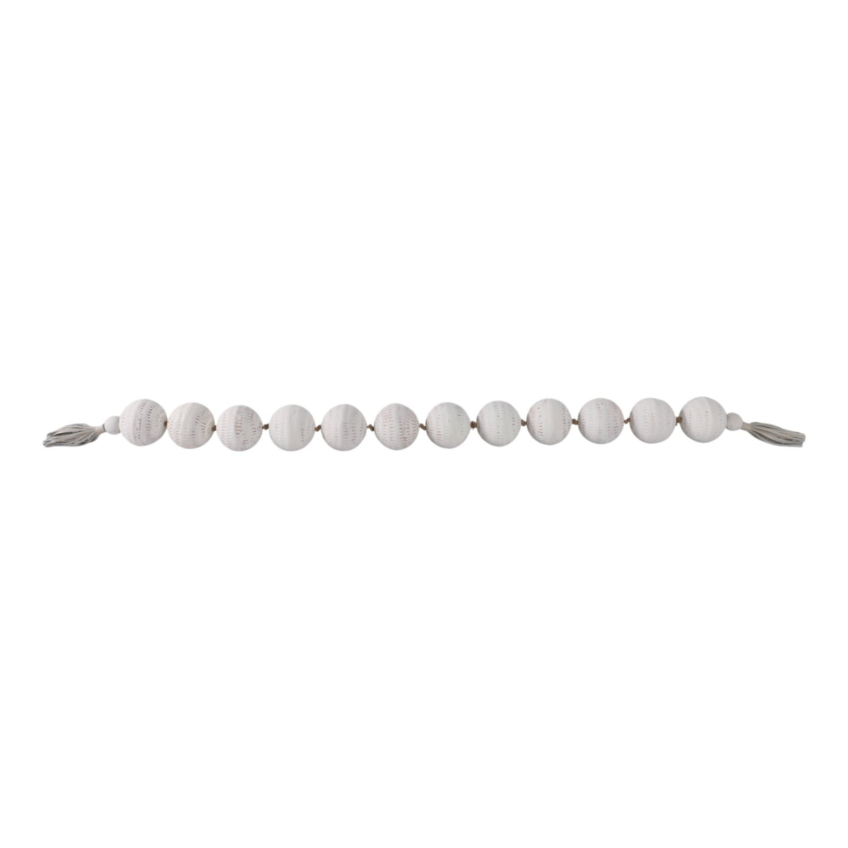 53" Callum Eco-mix Garland With Leather Tassels Table Decors| Sagebrook Home