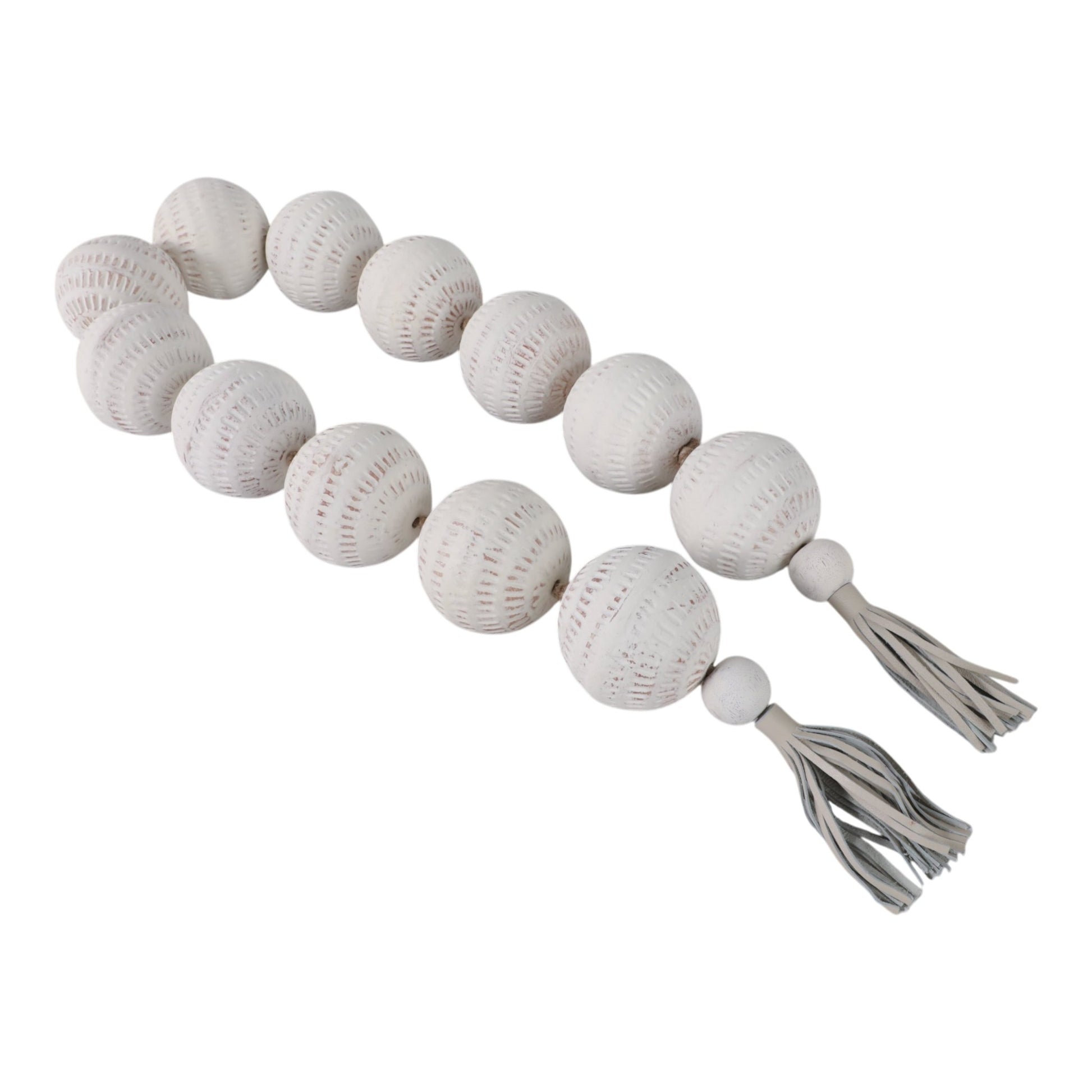 53" Callum Eco-mix Garland With Leather Tassels Table Decors| Sagebrook Home
