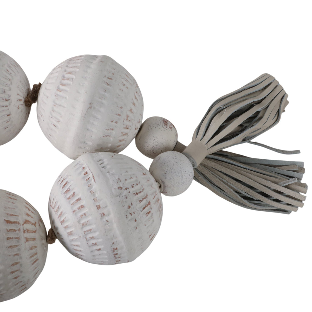 53" Callum Eco-mix Garland With Leather Tassels Table Decors| Sagebrook Home