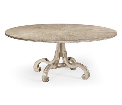 William Yeoward Collected - Country House Chic - Lacock 70 Venetian White Oak Dining Table with Silver Gilding