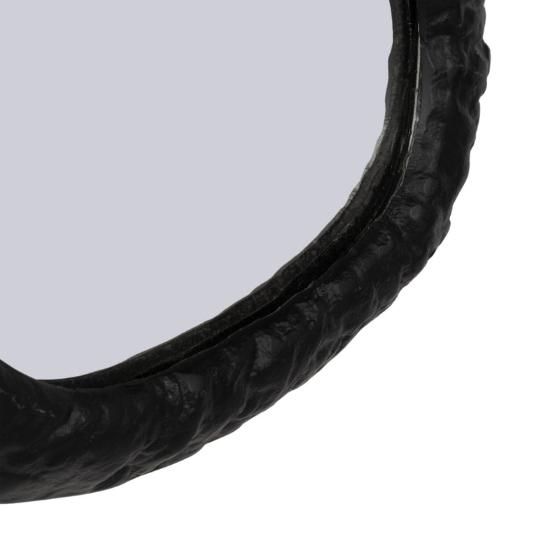 ALUM,14,HAMMERED OUTLINED MIRROR,MATTE BLACK