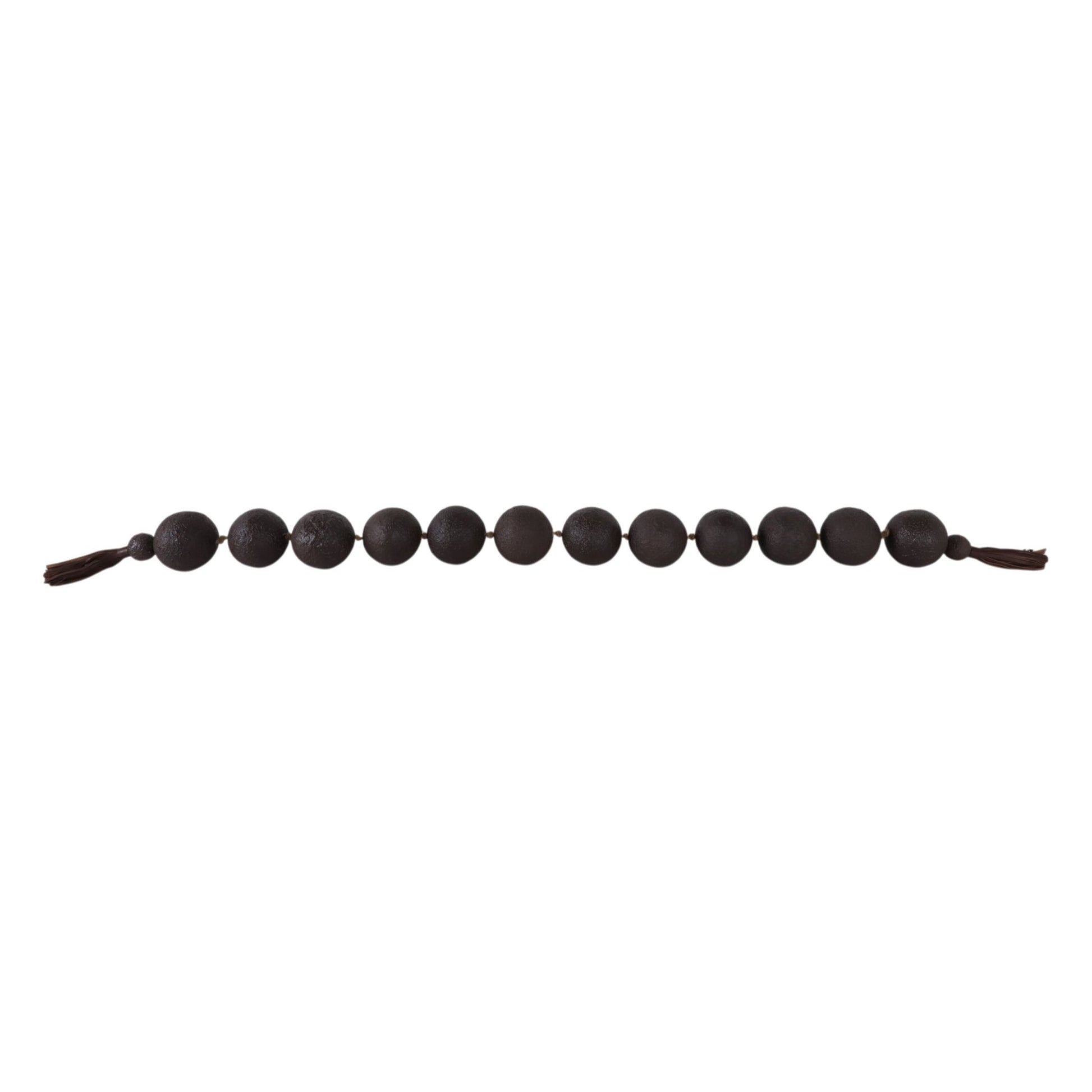 53"cardiff Brown Eco-mix Garland W/leather Tassels Table Decors| Sagebrook Home