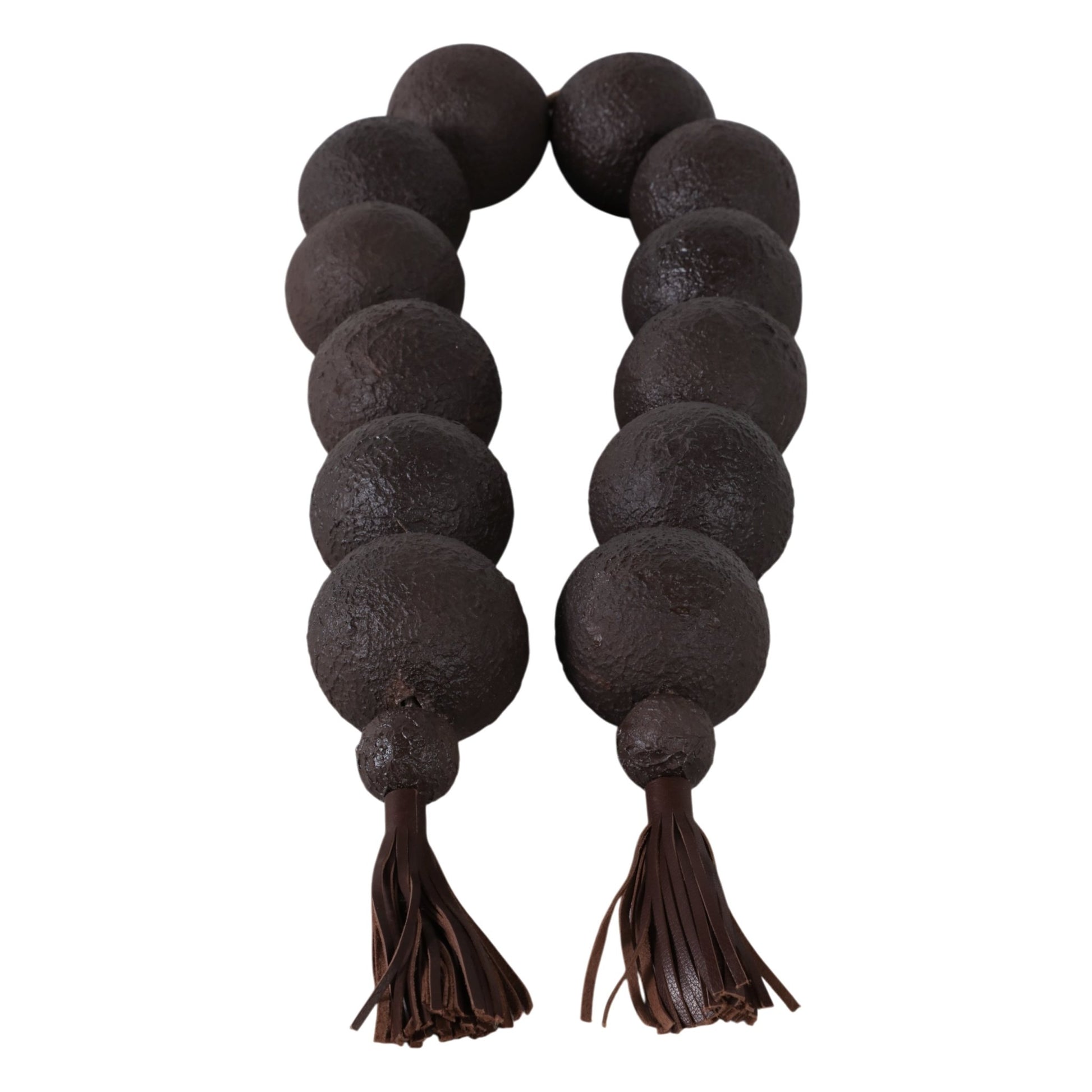 53"cardiff Brown Eco-mix Garland W/leather Tassels Table Decors| Sagebrook Home