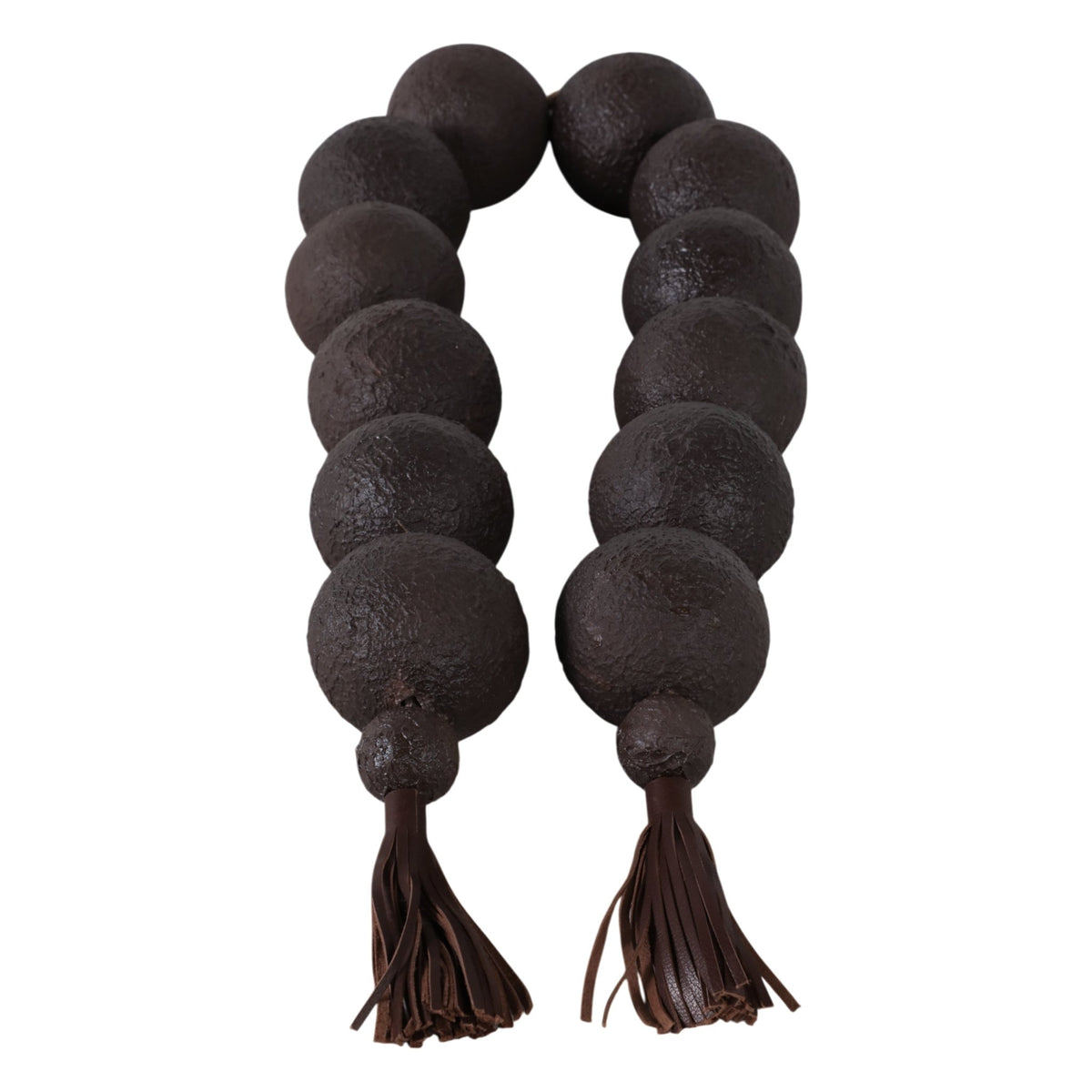 53"cardiff Brown Eco-mix Garland W/leather Tassels Table Decors| Sagebrook Home