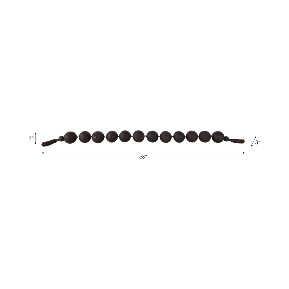 53"cardiff Brown Eco-mix Garland W/leather Tassels Table Decors| Sagebrook Home