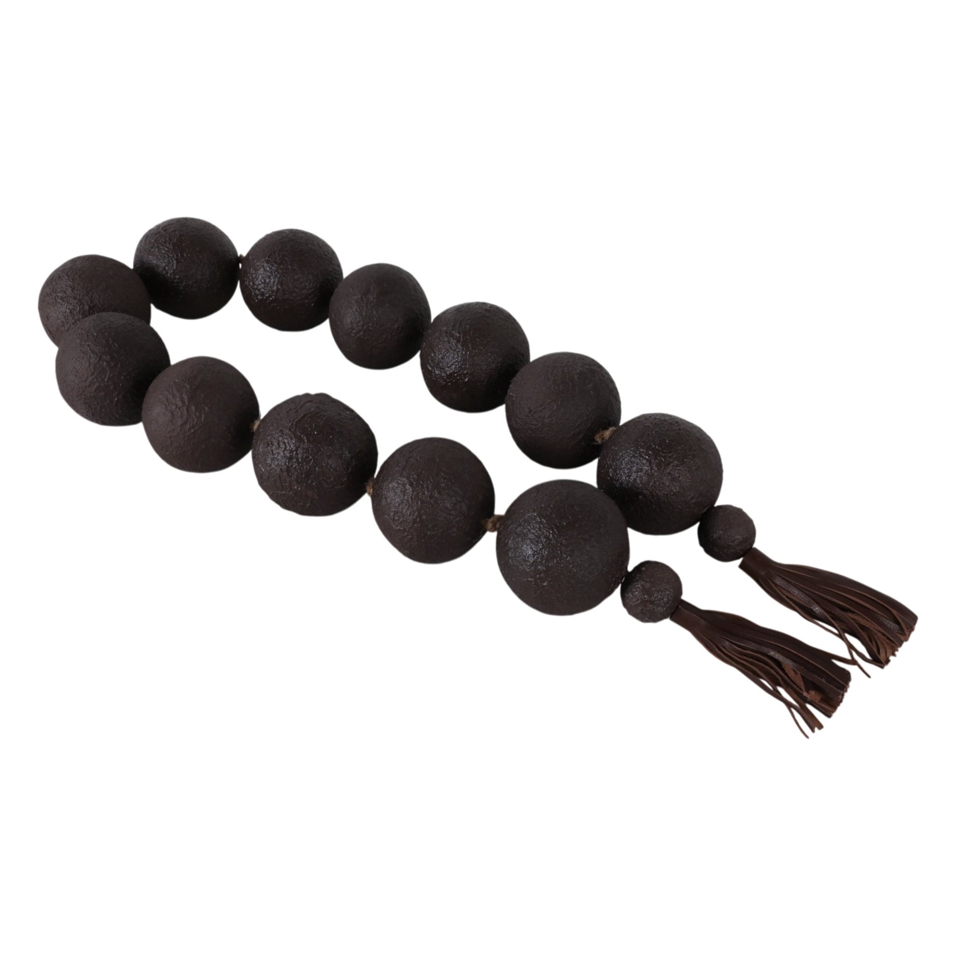 53"cardiff Brown Eco-mix Garland W/leather Tassels Table Decors| Sagebrook Home
