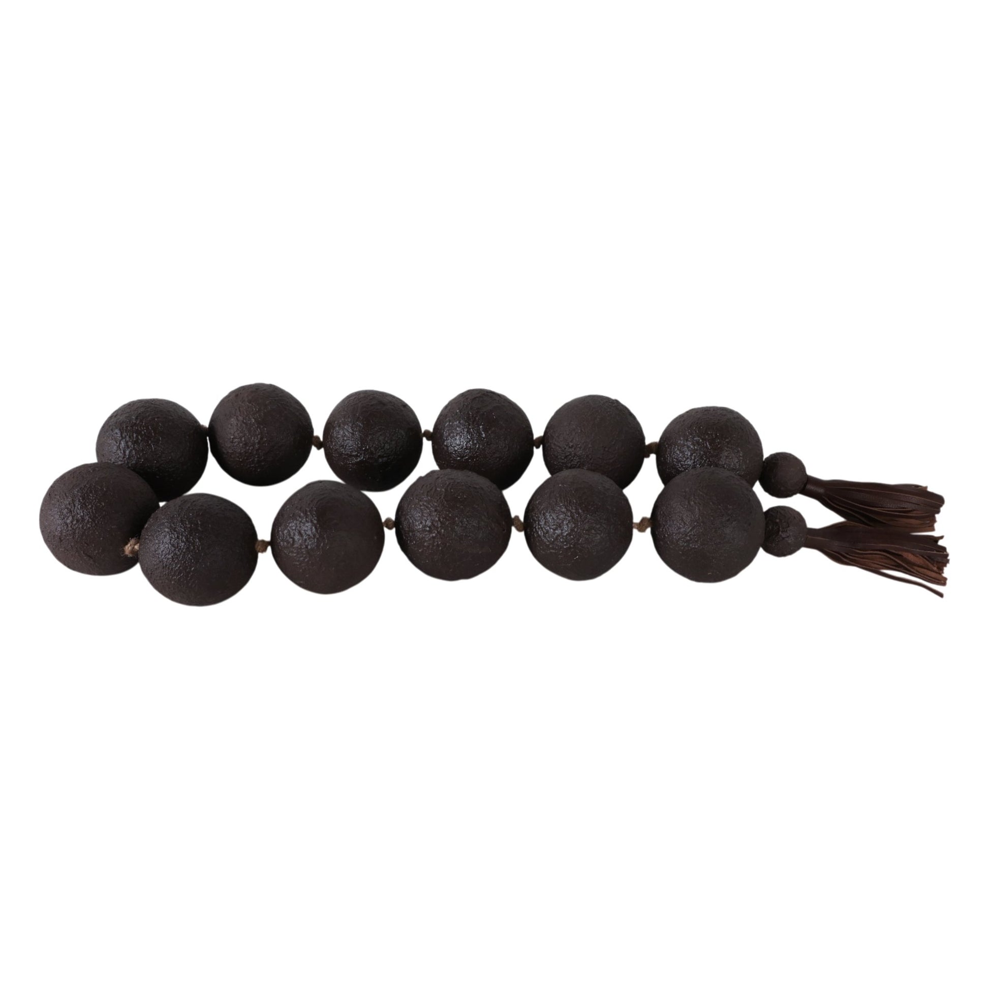 53"cardiff Brown Eco-mix Garland W/leather Tassels Table Decors| Sagebrook Home