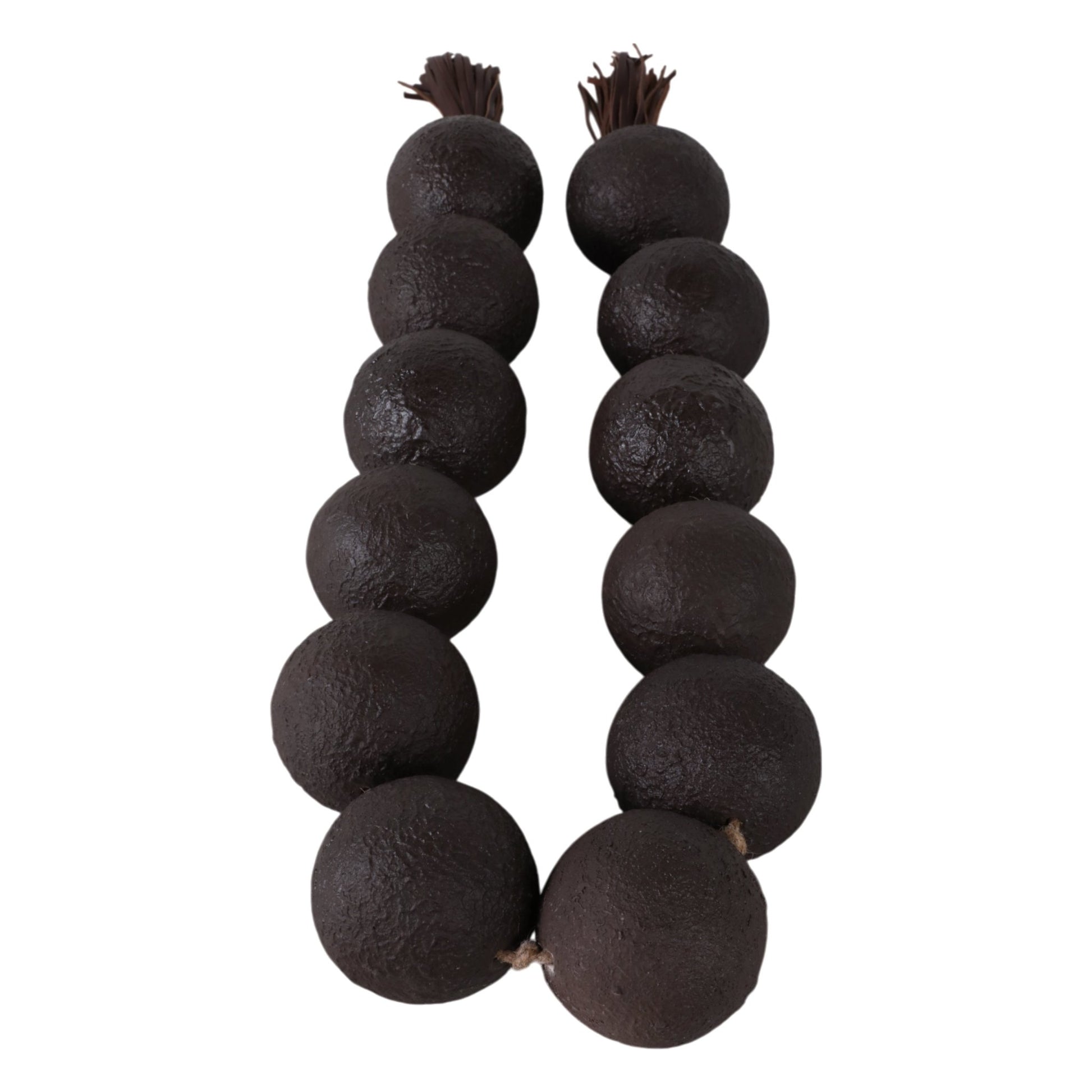 53"cardiff Brown Eco-mix Garland W/leather Tassels Table Decors| Sagebrook Home
