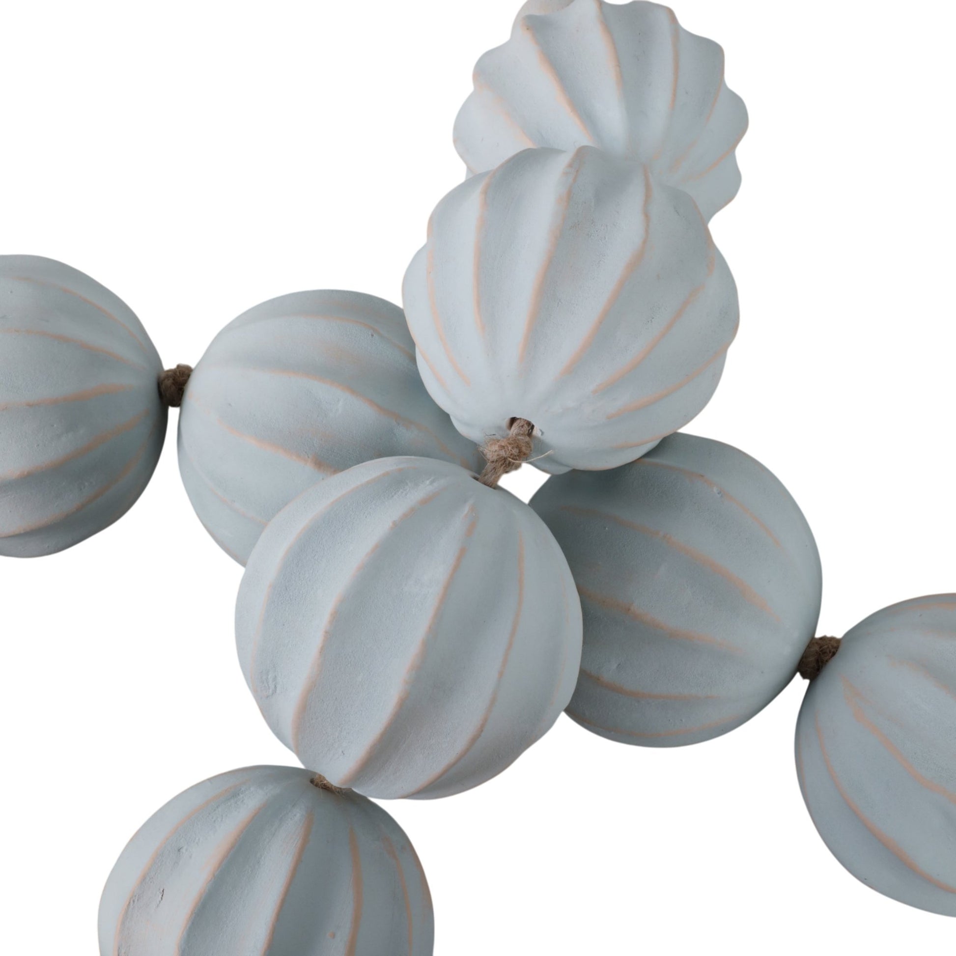 53"newbrdge Teal Eco-mix Garland W/leather Tassels Table Decors| Sagebrook Home