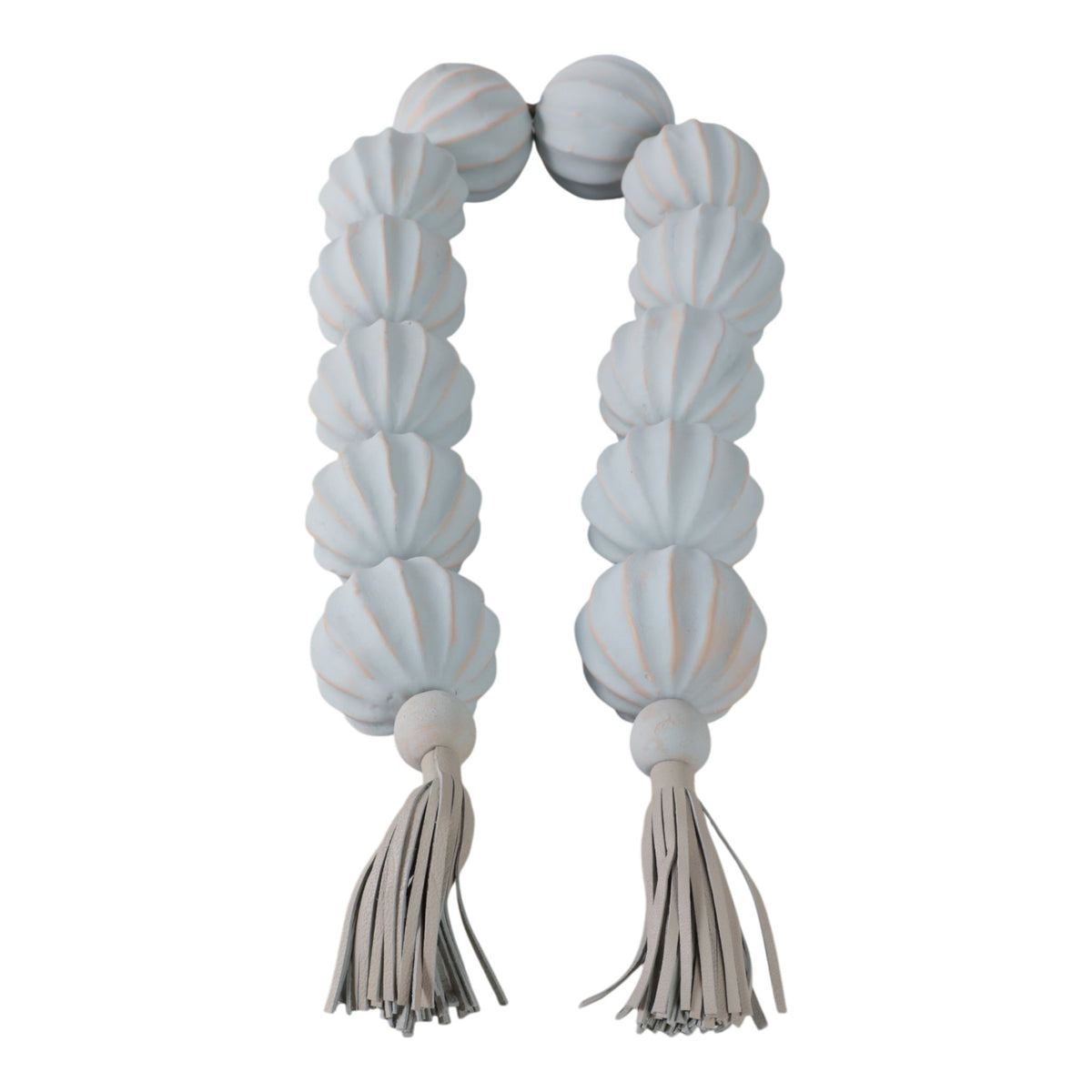 53"newbrdge Teal Eco-mix Garland W/leather Tassels Table Decors| Sagebrook Home