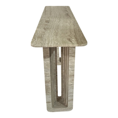 54" Canape Travertine Stone Console Table - Al Rugaib Furniture
