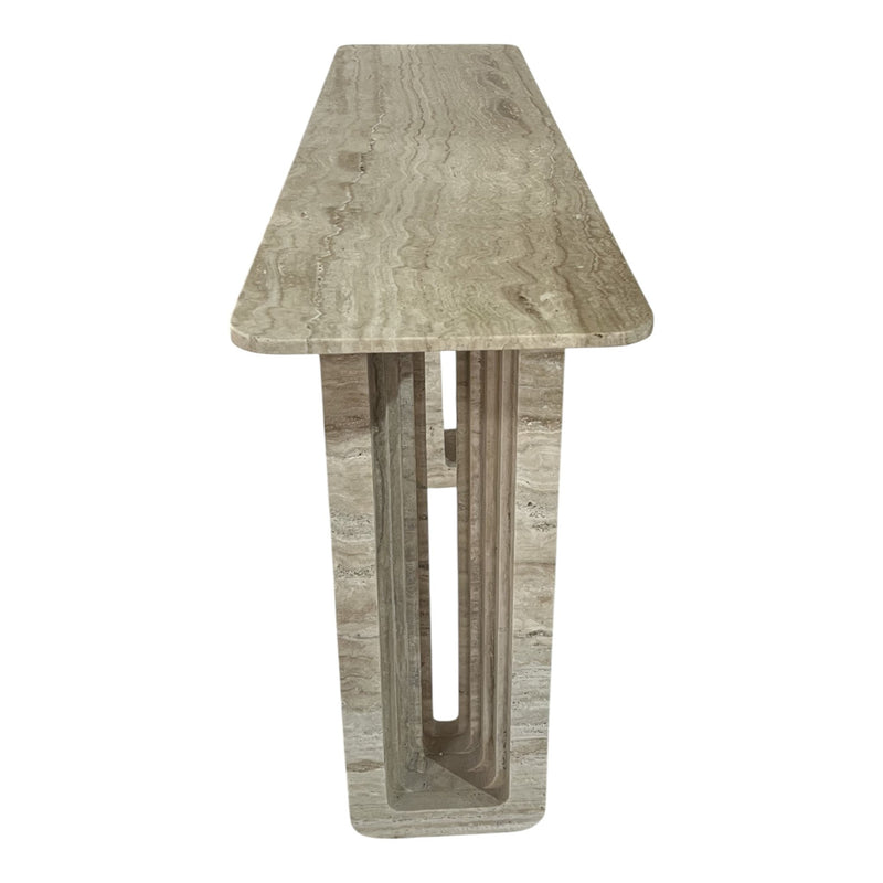 54" Canape Travertine Stone Console Table - Al Rugaib Furniture