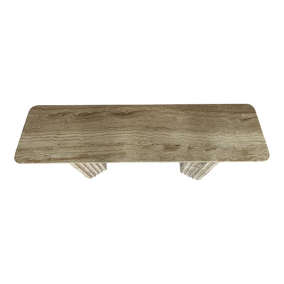 54" Canape Travertine Stone Console Table - Al Rugaib Furniture