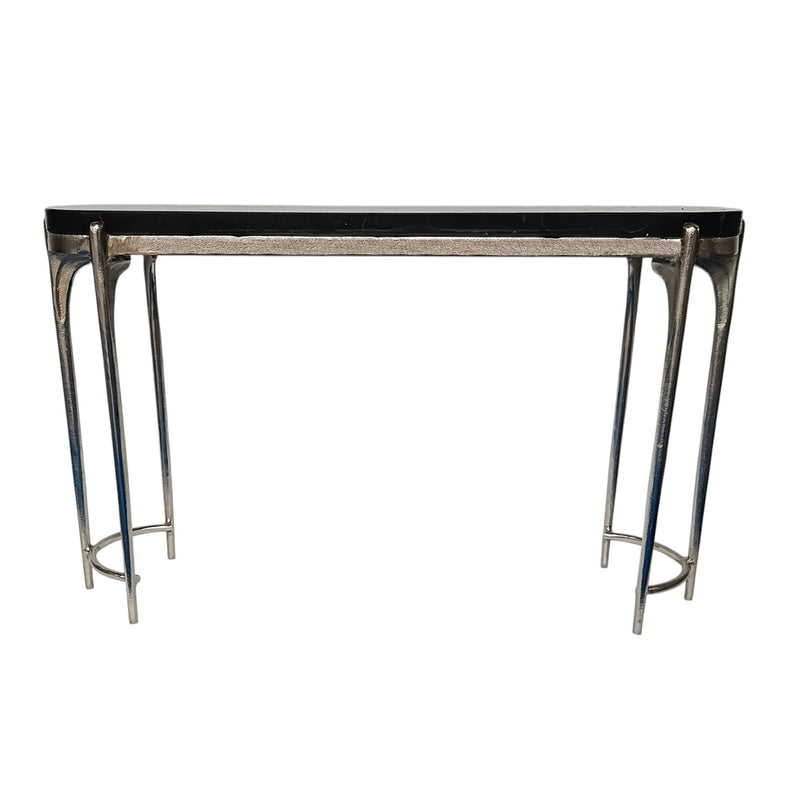 54" Cando Black Quartz Top Console Table - Al Rugaib Furniture