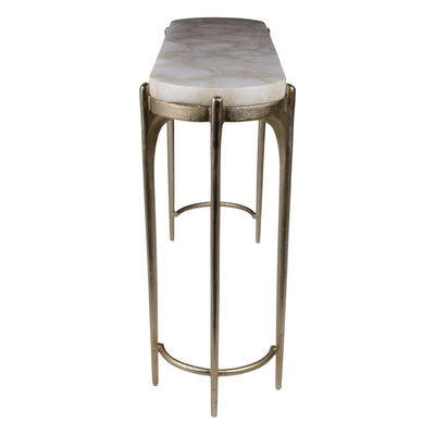 54" Cando White Quartz Top Console Table - Al Rugaib Furniture