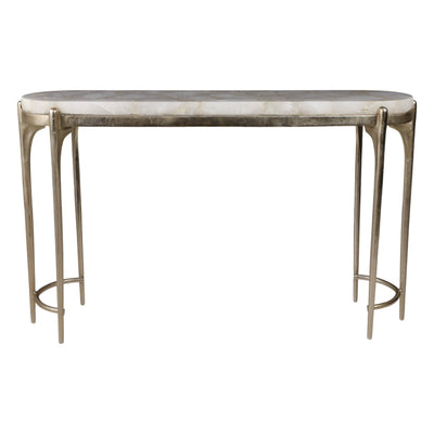 54" Cando White Quartz Top Console Table - Al Rugaib Furniture