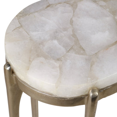 54" Cando White Quartz Top Console Table - Al Rugaib Furniture