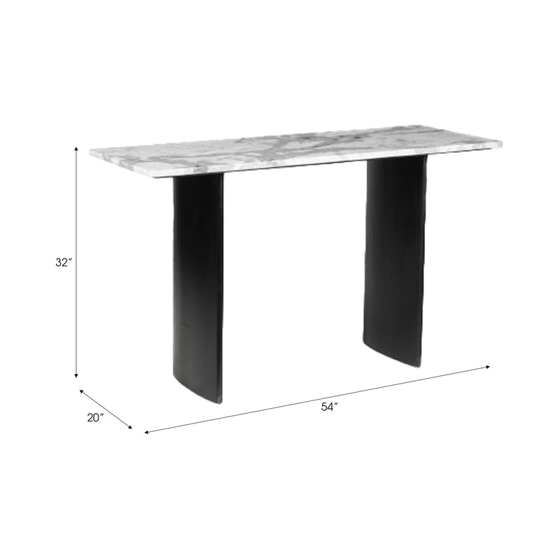 54" Macklain Gray Marble Console Table - Al Rugaib Furniture