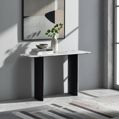 54" Macklain Gray Marble Console Table - Al Rugaib Furniture