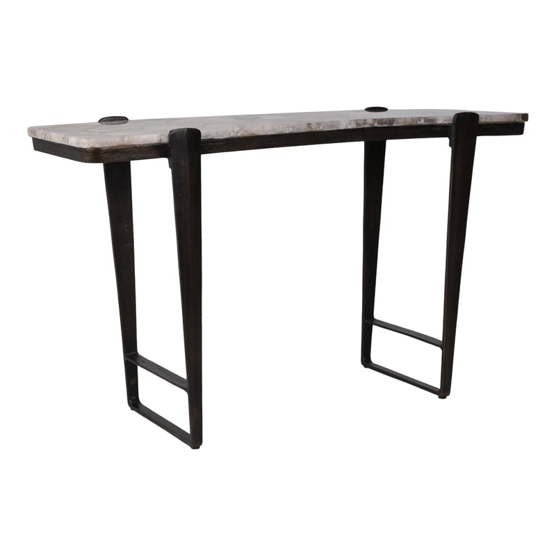 54" Rolla Smoky Quartz Top Console Table - Al Rugaib Furniture
