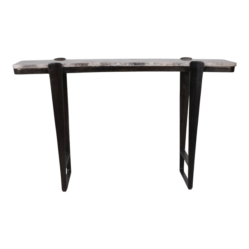 54" Rolla Smoky Quartz Top Console Table - Al Rugaib Furniture