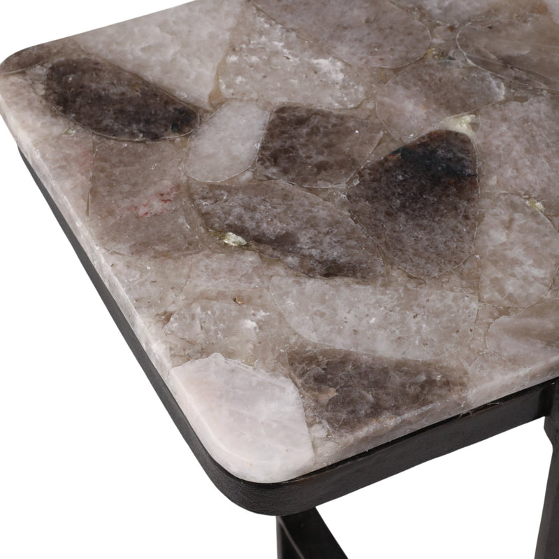 54" Rolla Smoky Quartz Top Console Table - Al Rugaib Furniture